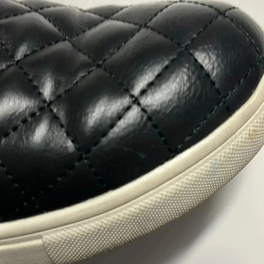 Imperfect quilted shoes Target A New Day black‎ quilted slip on shoes sneakers 6